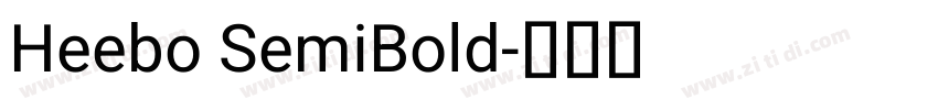 Heebo SemiBold字体转换